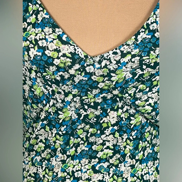 BP Womens Green Moss Hannah Kate Dress Size Small Floral Print Long Sleeve - Picture 5 of 9
